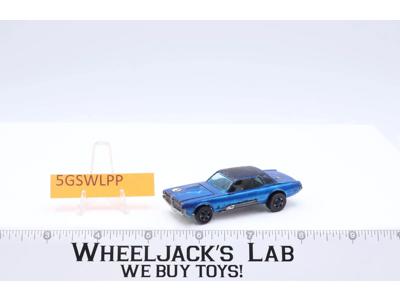 Custom Cougar Blue Hot Wheels 1967 Redline Mattel Vintage RL Blue Interior