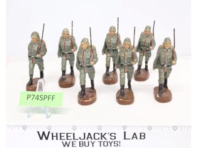 Hand Painted Soldiers (7) 3.25" Composition Miniatures Elastolin Lineol Germany