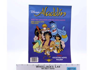 Aladdin Official Movie Magazine W/ Movie Poster 1992 Disney Near-Mint