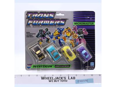 Sports Car Patrol Micromaster 100% Complete W/Cardback & BUBBLE G1 Transformers