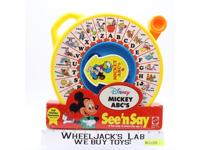 #1713 See'n Say Disney Mickey ABC's 1989 Mattel Preschool Toy NEW MISP