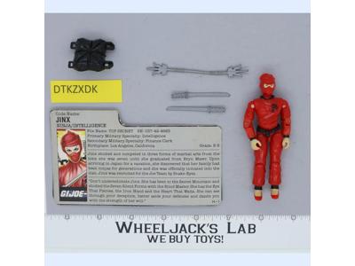 Jinx V1 100% Complete G.I. Joe 1987 Hasbro Vintage Action Figure