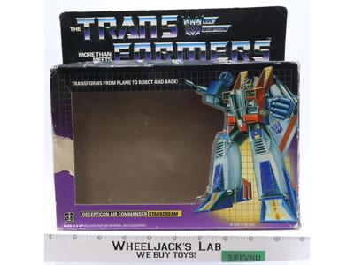 Starscream EMPTY BOX 1984 Vintage Hasbro G1 Transformers Action Figure