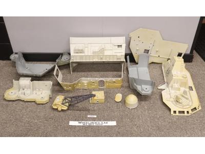 Lot of USS Flagg Aircraft Carrier Pieces Top Crane Bow Hull Floor GI Joe