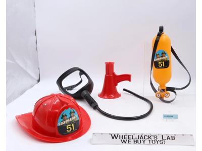 Emergency! 51 Rescue Squad Fireman's Hat Oxygen Tank Megaphone 1975 Placo Toys