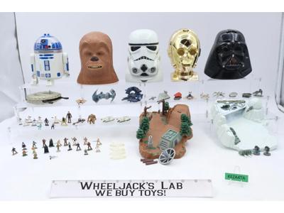 Large Lot of Star Wars Micro Machines 1990s Galoob Action Figures + Accessories