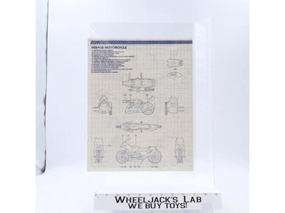 Silver Mirage Motorcycle 1985 ORIGINAL Instructions Blueprints G.I. Joe Hasbro