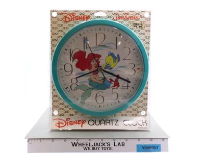 The Little Mermaid Quartz Clock Disney 1990s Sunbeam NEW MINT