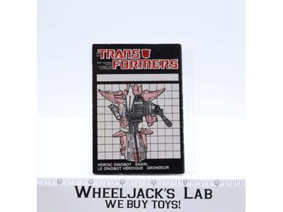 Snarl CANADIAN Instructions Manual Booklet 1984 Hasbro G1 Transformers