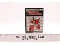 Optimus Prime Instruction Manual Booklet 1988 Hasbro G1 Transformers