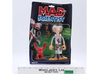 Mad Scientist Bendable Posable Mad Scientist #8017 RED Mattel Arco Toys MOSC
