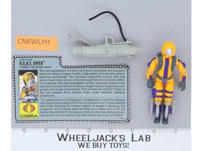 H.E.A.T. Viper V1 100% Complete G.I. Joe 1989 Hasbro Vintage Action Figure