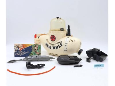 Sea Wolf Adventure Team GI Joe 1975 Hasbro 12" Action Figure Vehicle With Box
