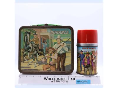 Bonanza Metal Lunch Box 1960's Aladdin Vintage w/ THERMOS