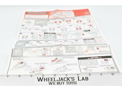 Jetfire W/Comettor Mini Con Transformers Armada 2002 Hasbro Instructions ONLY