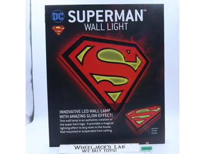 Superman Logo Wall Light DC Comics by Brandlite 19.5 in x15 in NEW MIB