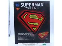 Superman Logo Wall Light DC Comics by Brandlite 19.5 in x15 in NEW MIB
