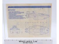 Devilfish 1986 ORIGINAL Instructions Blueprints G.I. Joe Hasbro Action Figure