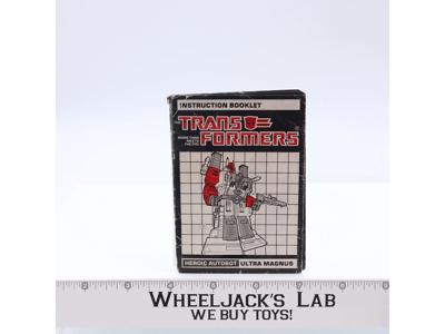 Ultra Magnus Instructions Manual Booklet 1986 Vintage Hasbro G1 Transformers
