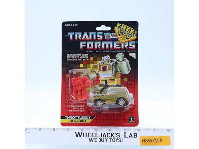Rollbar W/RED DECOY 100% Complete W/CARDBACK & BUBBLE G1 Transformers Vintage