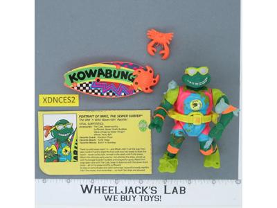 Sewer Surfer Mike 100% Complete Teenage Mutant Ninja Turtles TMNT Playmates 1990