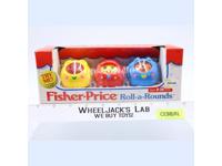 Fisher-Price Roll-a-Rounds #1114 Mattel 1994 Spin Rattle MISB NEW SEALED 3 piece
