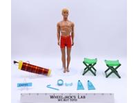 Ken Surf's Up 1968 Barbie Malibu Golf Clubs Chairs Snorkel Vintage