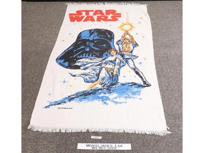 Star Wars A New Hope Beach Towel Luke Leia Darth Vader 1970s Vintage 52 x 27