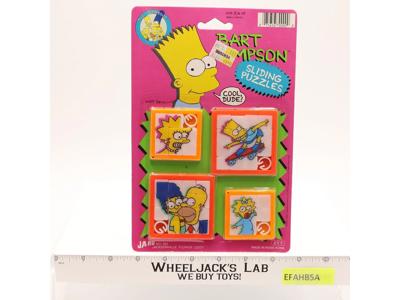 Bart Simpson Sliding Puzzles The Simpsons 1990 Ja-Ru Party Favors NEW SEALED