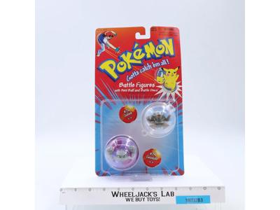 Pokemon Battle Figures Golem #76 & Geodude #74 Ball & Battle Discs MIP New