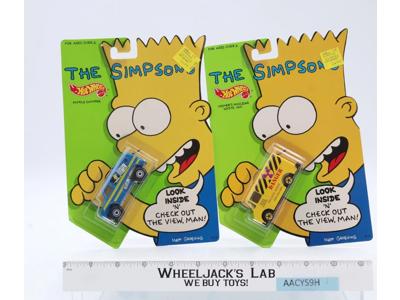 The Simpsons Family Camper & Homer's Nuclear Waste Van Hot Wheels NEW MOSC 1990