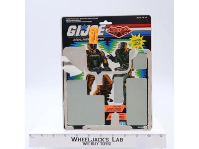 Lightfoot & Shockwave Night Force Cardback GI Joe ARAH 1989 Hasbro Vintage