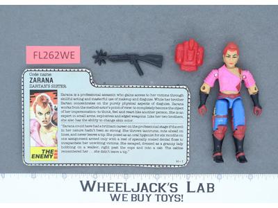 Zarana EARRINGS V1 100% Complete G.I. Joe 1986 Hasbro Vintage Action Figure