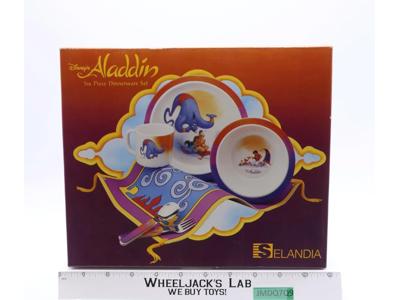 Six Piece Dinnerware Set Aladdin Vintage Selandia Disney Store NEW MIB