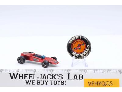 Lotus Turbine Spectraflame Red 1969 Redline Hot Wheels Mattel Vintage RL Button