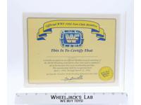 WWF Official Fan Club Member Certificate Promo Poster 1991 1992 Membership