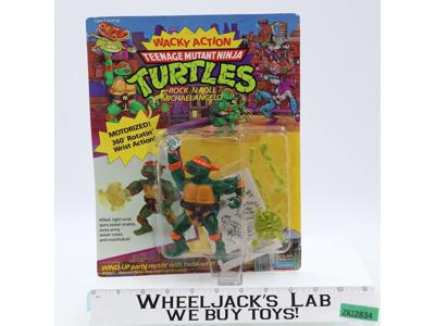 Rock N Roll Michaelangelo Wacky Action TMNT 1990 Playmates NEW MOSC SEALED