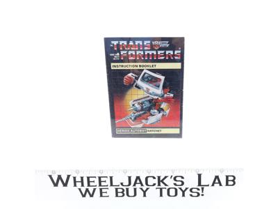 Ratchet Instruction Manual Booklet 1985 Hasbro G1 Transformers Action Figure