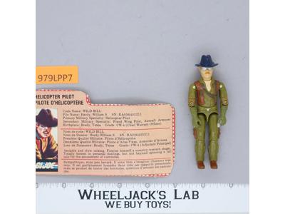 Wild Bill V1 100% Complete G.I. Joe 1983 Hasbro w/ English/French Card