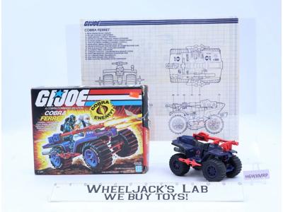Cobra Ferret ATV Vehicle 100% Complete W/Box GI Joe 1985 Action Figure Vintage