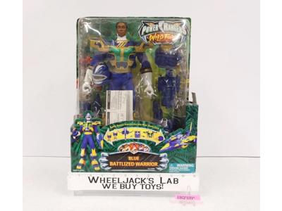 Blue Battlized Warrior Complete Power Rangers Wild Force 2002 Bandai 12" Figure