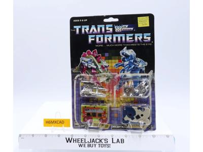 Slugfest & Overkill 100% Complete SILVER W/CARDBACK & BUBBLE G1 Transformers