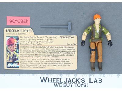 Tollbooth V1 100% Complete G.I. Joe 1985 Hasbro Vintage Action Figure