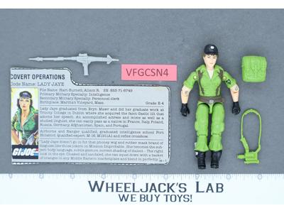 Lady Jaye V1 100% Complete G.I. Joe 1985 Hasbro Vintage Action Figure