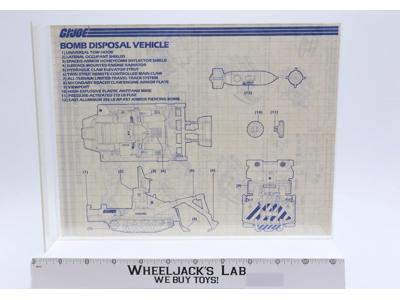 Bomb Disposal 1985 ORIGINAL Instructions Blueprints G.I. Joe Hasbro Vehicle