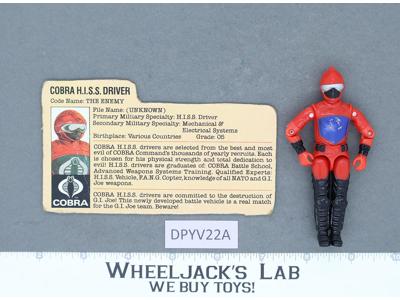 Cobra H.I.S.S. Driver V1 100% Complete G.I. Joe 1983 Hasbro Vintage Figure