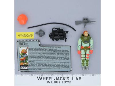Deep Six V2 100% Complete G.I. Joe 1989 Hasbro Vintage Action Figure
