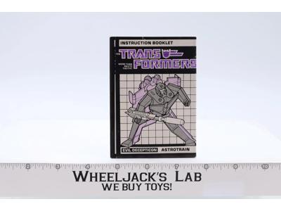 Astrotrain Instruction Manual Booklet 1985 Hasbro G1 Transformers