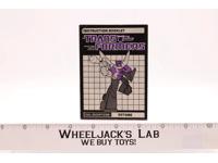 Octane Instructions Manual Booklet 1986 Hasbro G1 Transformers Vintage Figure