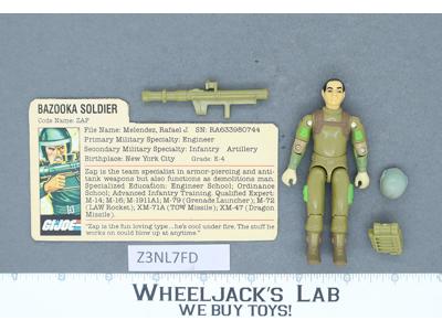 Zap V1.5 Swivel Arms 100% Complete G.I. Joe 1983 Hasbro Vintage Action Figure